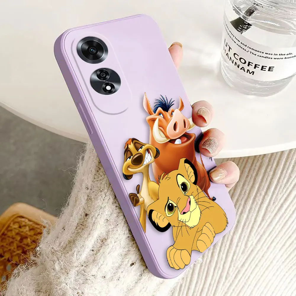 Disney The Lion K-King Cover Phone Case For OPPO A98 A93 A92 A91 A78 A74 A57 A54 A53S A38 A16K A15 A9 Silicone Case Funda Shell