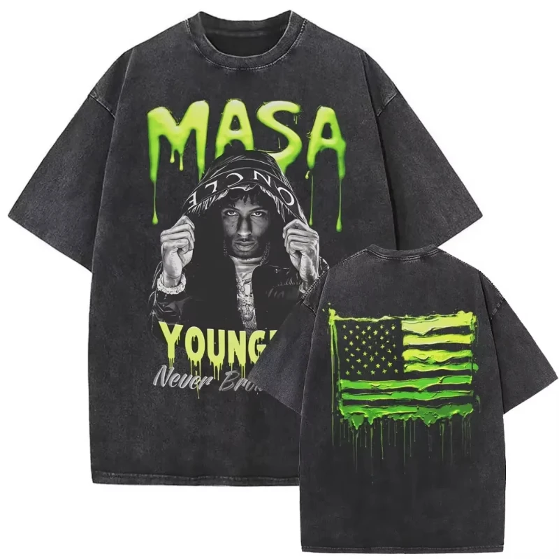 غسلها خمر YoungBoy أبدا كسر مرة أخرى الجرافيك تي شيرت الرجال النساء الهيب هوب موضة الراب تي شيرت المتضخم تي شيرت الشارع الشهير