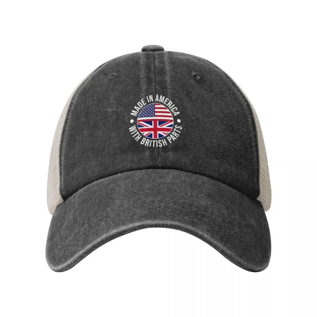 Made In America With British Parts Baseball Cap Military Tactical Cap Trucker Hat Sun Cap Men's Baseball Women's