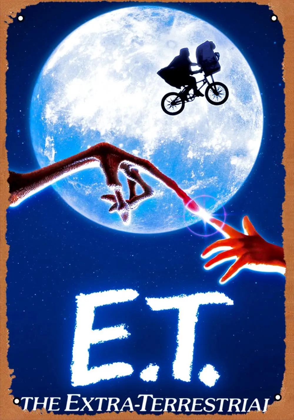 Movie E.T. The Extra-Terrestrial Poster Retro Metal Sign TIN Sign for Plaque Cafe Bar Home Wall Decor Art Sign Gift
