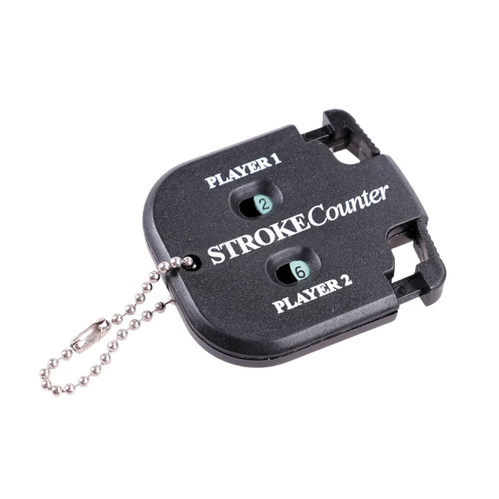 

Mini Square Black Golf Score Counter Double-Digit Professional Scorer for Two Players Portable Compact Pocket Score Indicator