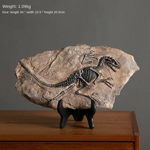 Dinosaurier fossile Harz Artisanatdekoration, Retro -Tierstatue, Miniatur -Innenraum -Wohnzimmerdekoration, Erinnerung, Geschenk nach Hause 8 Hauptverkäufe fossiler Harz - №4