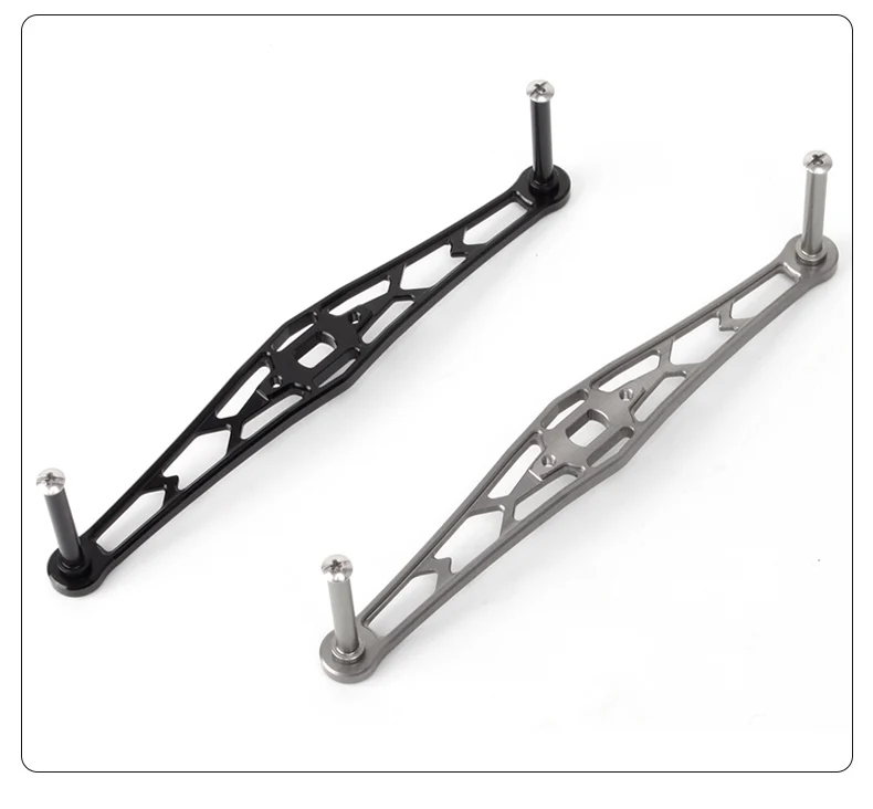 Ruke Fishing Rocker zum Werfen von Angelrollen, Legierung aus Aluminium, Loch 8 x 5/7 x 4 mm, Länge 140–130 mm, für Daiwa Abu Shima, inklusive Schrauben – Detail 8