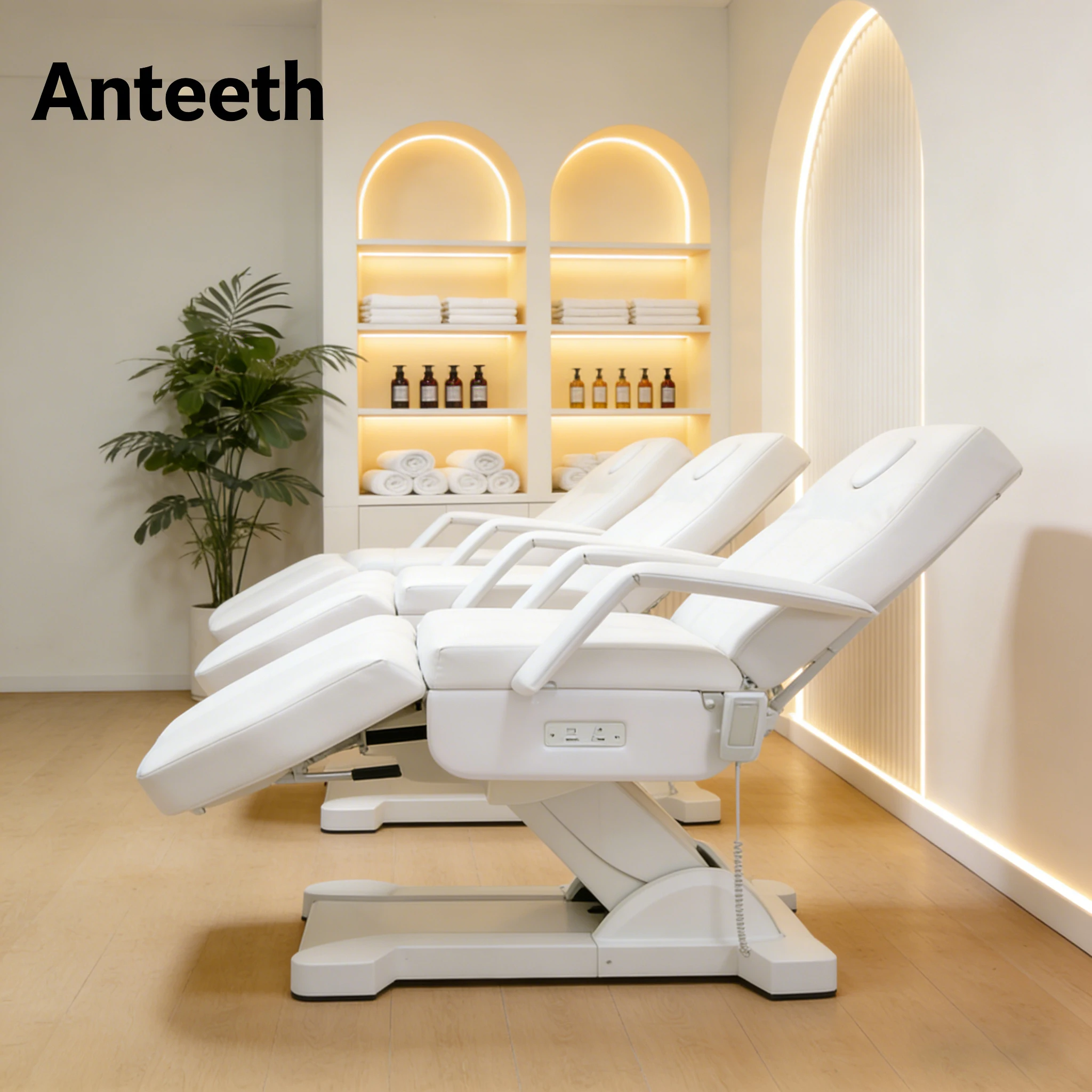 Electric Facial Bed Luxury Electric Massage Table for Esthetician Beauty Salon Spa Equipment with Armrest