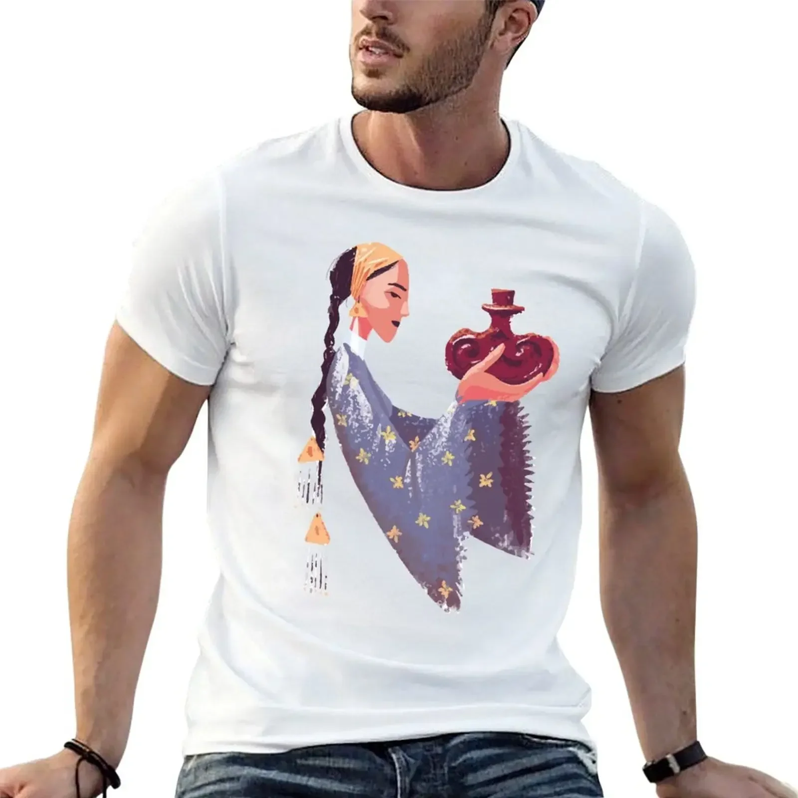 Nomad Girl T-Shirt new edition street wear vintage anime shirt plus size clothes t shirts for men cotton