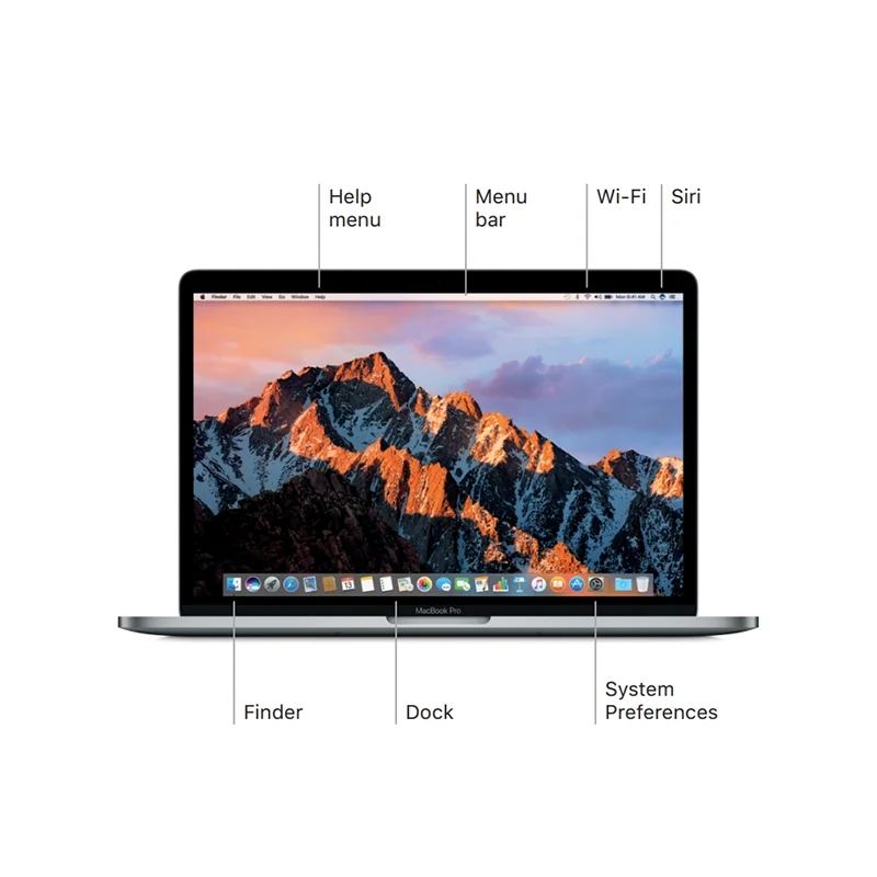 2016 MacBook Pro Pro450 Intel i7 15-дюймовый Touch ID, сенсорная панель, клавиатура управления 256 ГБ/512 ГБ/1 ТБ 8 ГБ/16 ГБ/32 ГБ ОЗУ ноутбуки.