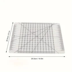 1pc Square Cutting Ruler 10 Inch Clothing Ruler Costume Model Drawing Ruler Patchwork Ruler Quilting Clothing Printing Ruler