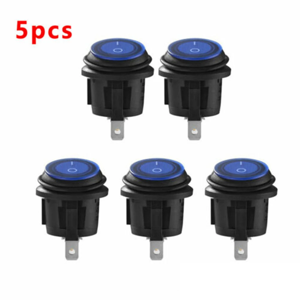 

ON/OFF Switch LED Round Switch Rocker Switch Car Boat Truck Parts ON/OFF Switch Rocker Switch For Car Boat Truck