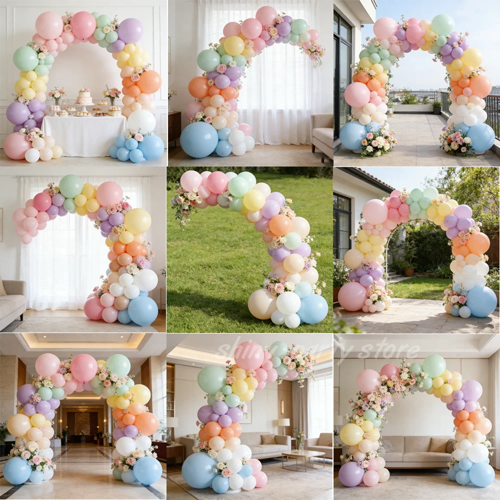 

﻿ Macaron Balloon Arches Set Purple Blue Skin Hot Pink White Latex Balloon Birthday Party Decoration Baby Shower Wedding Globos