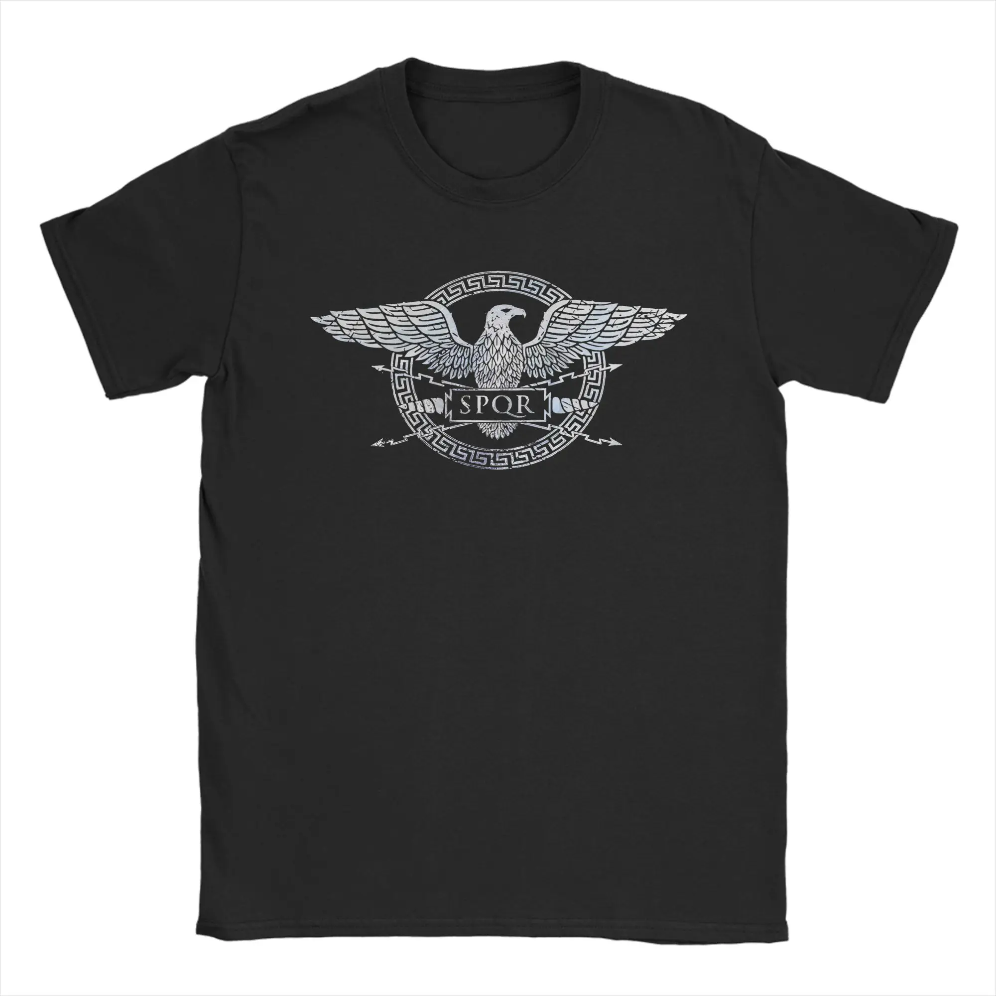 Men Women SPQR Roman Empire Eagle Emblem   Vintage T Shirts  Pure Cotton Tops Funny Crew Neck Tees Gift Idea T-Shirt