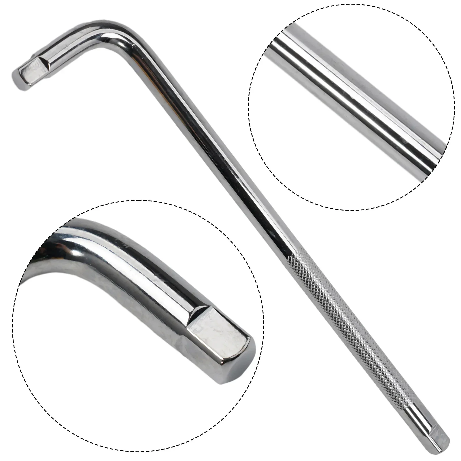1/2 1/4 3/8 Socket Ratchet Wrench Extension Bar L-Type Double End Non-Slip Bent Bar 150/250mm Socket Connecting Rod Accessories