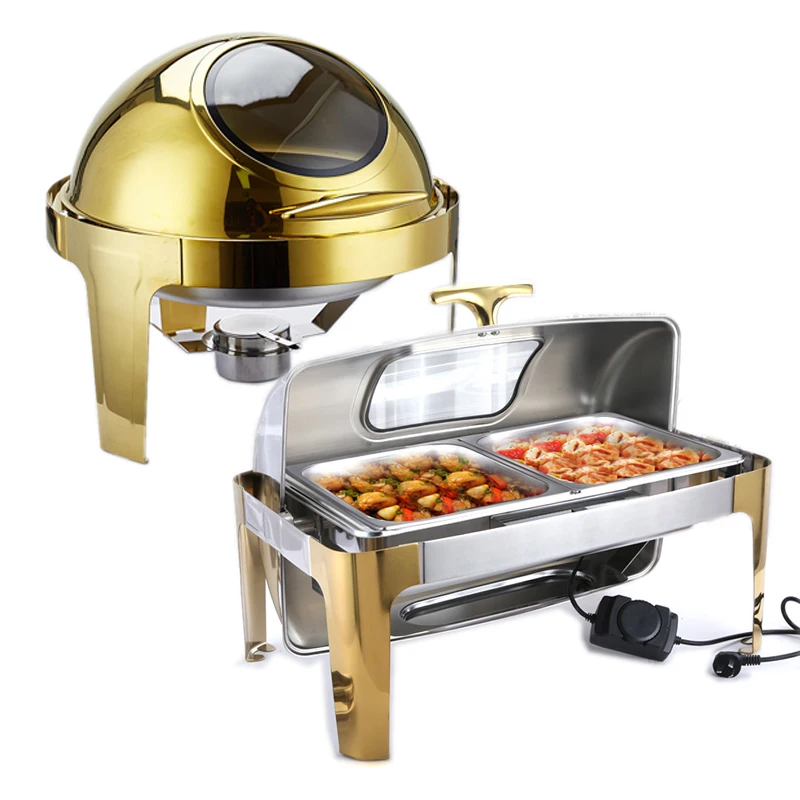 Gorgeous Other Hotel & Restaurant Supplies Gold Buffet Equipment Chafing Dish Food Warmer