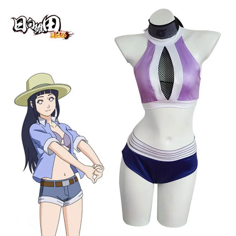 

Hyuga Hinata Shippuden anime game cosplay costume sexy swimsuit women swimwear outfits Halloween carnival suit