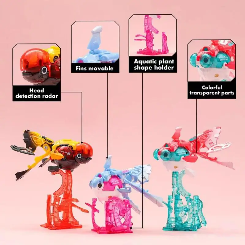 52toys Beastbox Series Transformable Mecha Model - Track Unreal Halo Goldfish Oryginalna Figurka Kolekcjonerska Akcji Urodzinowa Świąteczna