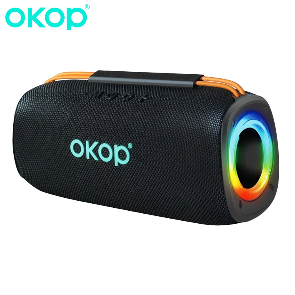 مكبر صوت بلوتوث OKOP، سطح مكتب منزلي، محمول خارجي، محمول باليد، إضاءة RGB مع مضخم صوت، مكبر صوت للحفلات الخارجية، TF USB LED #1