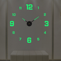 Large 3D Wall Clock Luminous Classic Wall Clocks DIY Digital Clock Wall Watches Stickers Silent Clock for Home Living Room Table