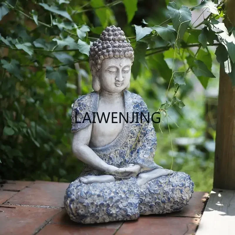 

HLZ Buddha statue decoration courtyard balcony garden terrace arrangement landscape villa decoration