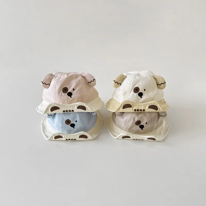 

Spring Baby Boy Girl Bucket Hat Korean Fashion Style Cartoon Puppy Sun Cap for Infant Thin Breathable Fisherman Hat for Toddler