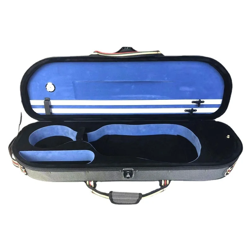 High-end Rounded Corner Foam + Canvas Violin Case for Musical Instruments