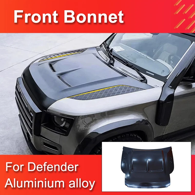 

Aluminium alloy Fiber Bonnet for Land Rover Defender 90 110 2020-2023 for New Defender 110 Front Bonnet