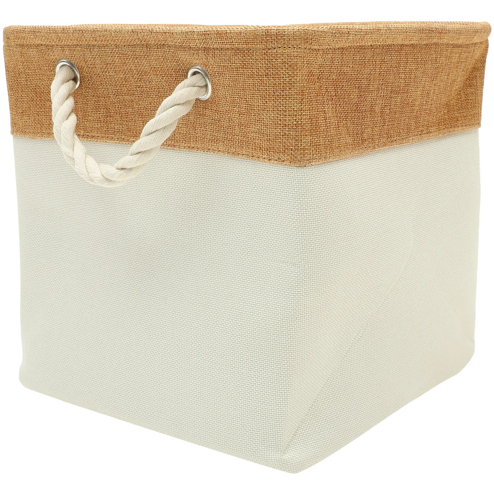 

Large Capacity Rope Handle Laundry Basket Linen Clothes Storage Cube Bin Sundries Organizer Basket Household Dirty Laundry