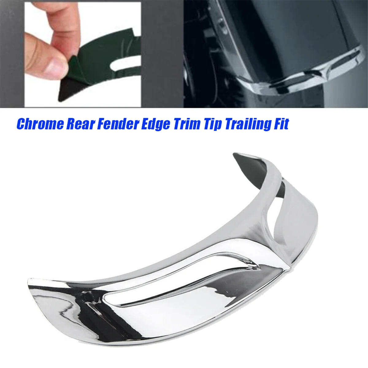 Chrome Rear Fender Tip Trim Shell for Harley Fat Boy FLSTF FLSTFB 2010-2017 Trailing Fender Edge Trim Cover