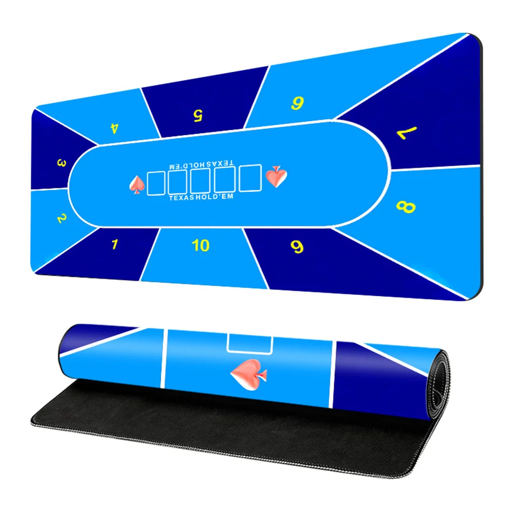 

Hold'Em Texas Poker Mat Black Jack Baccarat Dice Durable Rubber Home Gaming Desk Pad