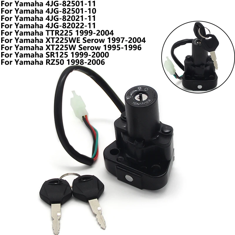 For Yamaha TTR225 XT225WE XT225W SR125 RZ50 4JG-82501-11 4JG-82501-10 4JG-82021-11 Moto Motorcycle Ignition Switch Lock Key Sets