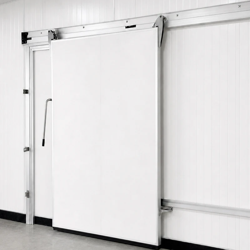 Heavy Medium Cold Room Sliding Door with Embedded Track Core and Internal Escape Safety Lock