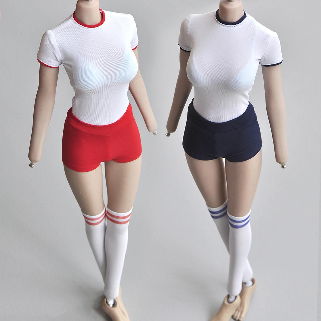 1/6 Scale Girl Student School Sprots Clothes Shirt Shorts Set Model Fit 12'' Female Soldier Action Figure Body Dolls