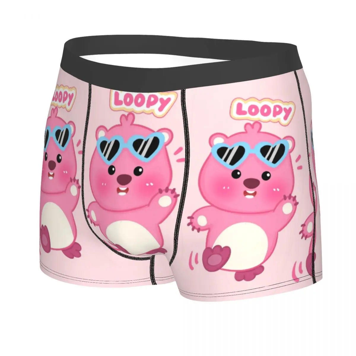 Novelty Boxer Kawaii Loopy Cartoon Beaver Shorts Panties Men's Long Underwear Cute Breathable Underpants for Male S-XXL