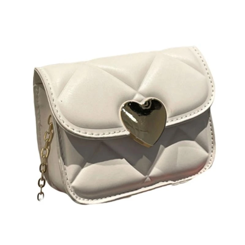 

Elegant Quilted Shoulder Bag With Chain Strap Trendy Women PU Leather Crossbody Bags Satchel for Travel or Daily Use