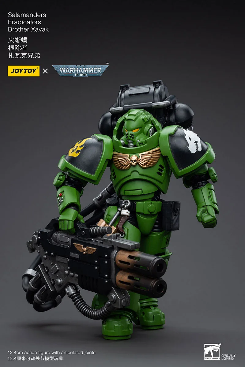 JOYTOY Warhammer 40K 1/18 Salamanders Eradicators Brother Xavak Action Figure 12.4cm Militaire Soldaat Model Speelgoed voor collectie