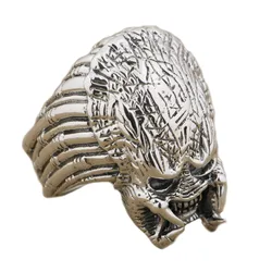 925 Sterling Silver Alien Predator AVP Ring 9M003 US Size 8.5