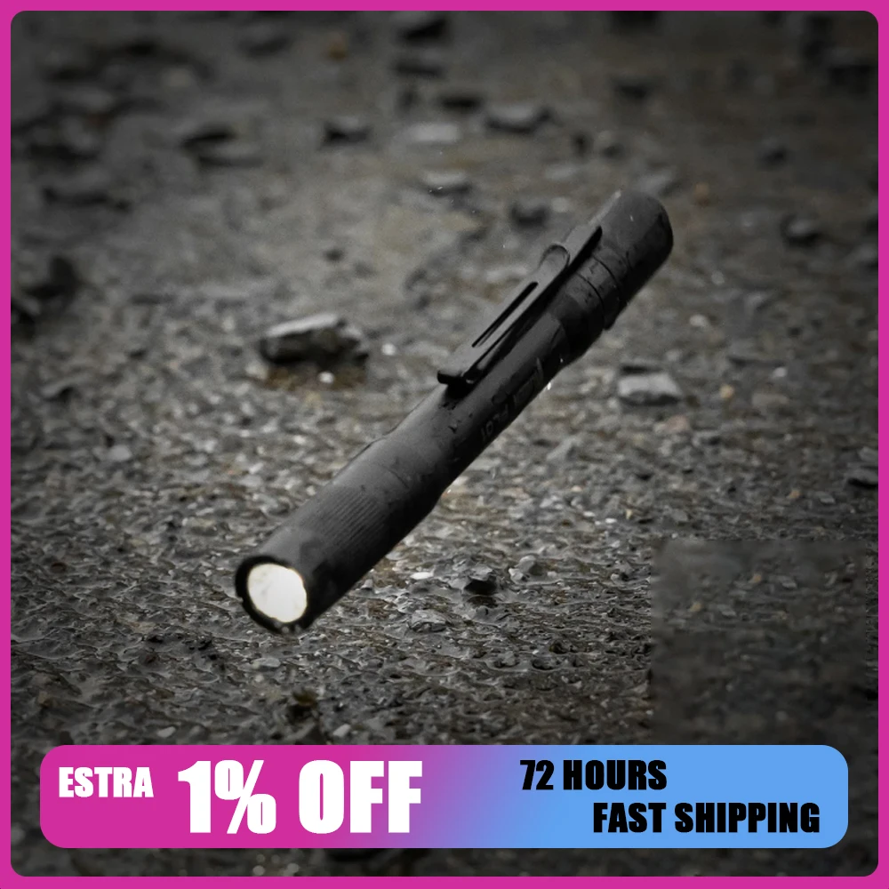 WUBEN PL01 Pen Light, 650 Lumens Pocket EDC Flashlight Rechargeable, IP68 waterproof, Compatible 2 AAA Battery for Home, Outdoor
