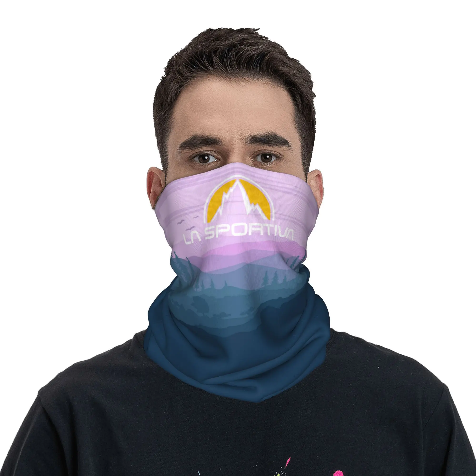 Custom La Sportiva Logo Winter Headband Neck Warmer Women Men Ski Hunting Tube Scarf Face Bandana Gaiter