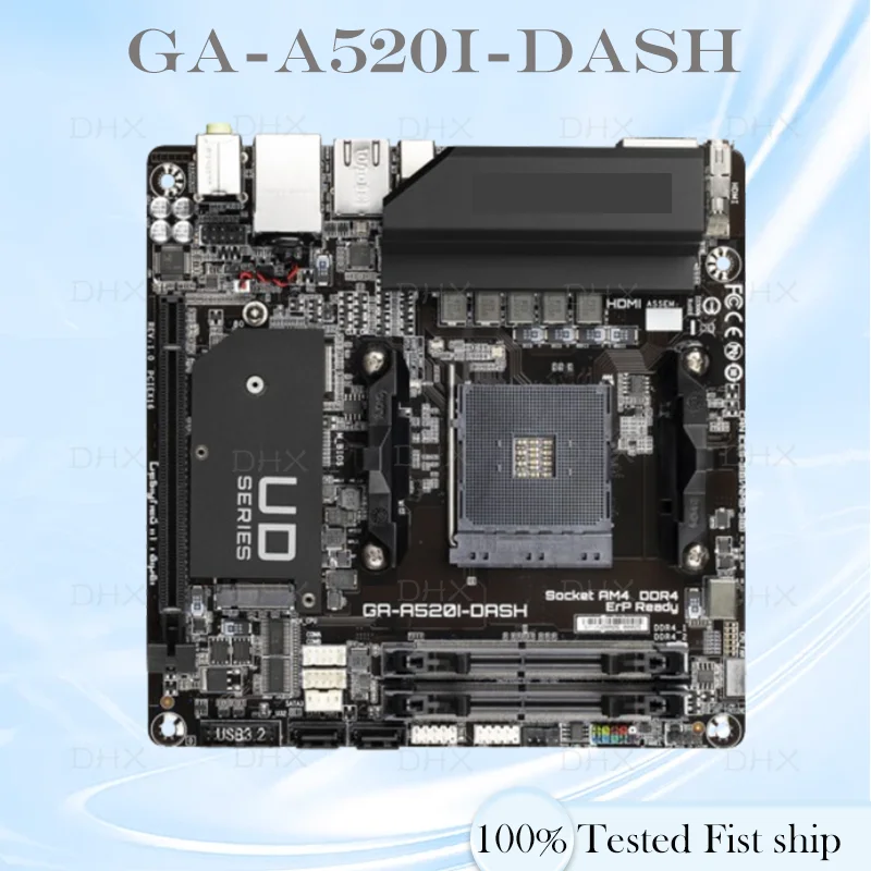 Mini-ITX A520 Mainboard For GA-A520I-DASH Mtherboard 64GB HDMI 2*DP DDR4 100% Tested Fully Work be shipp quickly DH