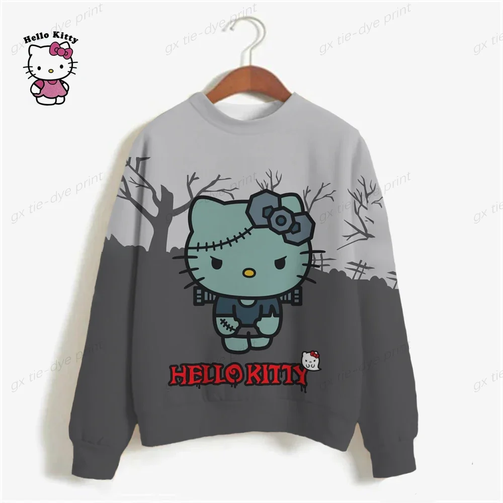 Hoodies Graphic Y2k Clothes HELLO KITTY Print Women Hoodies Sweatshirts Plus Size Female High Street Sweatshirt For Women