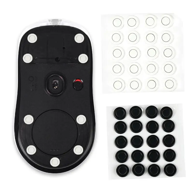 20pcs/Pack Ultraglide Mouse Glides Feet 7mm Round Doughnut Shape Universal DIY for Desktop Laptop Mice