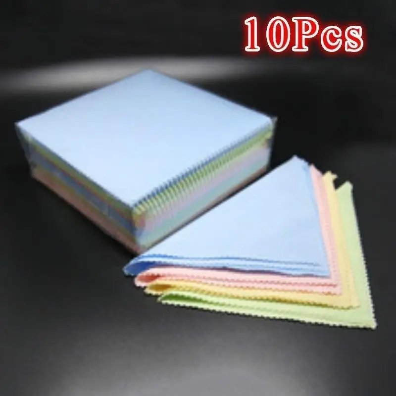 New 10PCS Cleaner Clean Glasses Lens Cloth Wipes For Sunglasses Microfiber Eyeglass Cleaning Cloth For Camera Computer