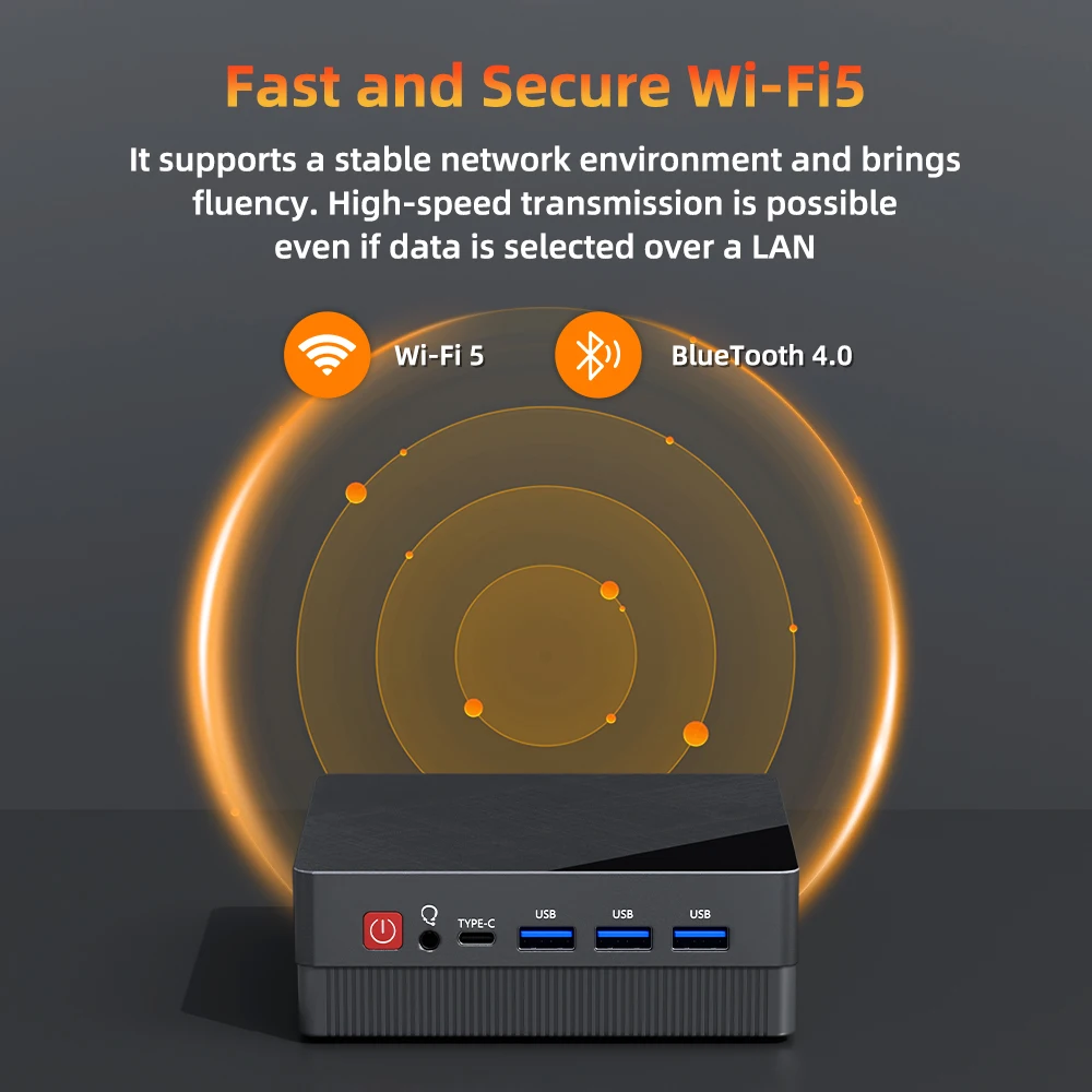 TexHoo 미니 PC AMD Ryzen7 7730U R5 4300U R3 5300U 데스크탑 게이밍 컴퓨터 WIFI5 BT4.0 DDR4 트리플 디스플레이 듀얼 LAN 썸네일 4