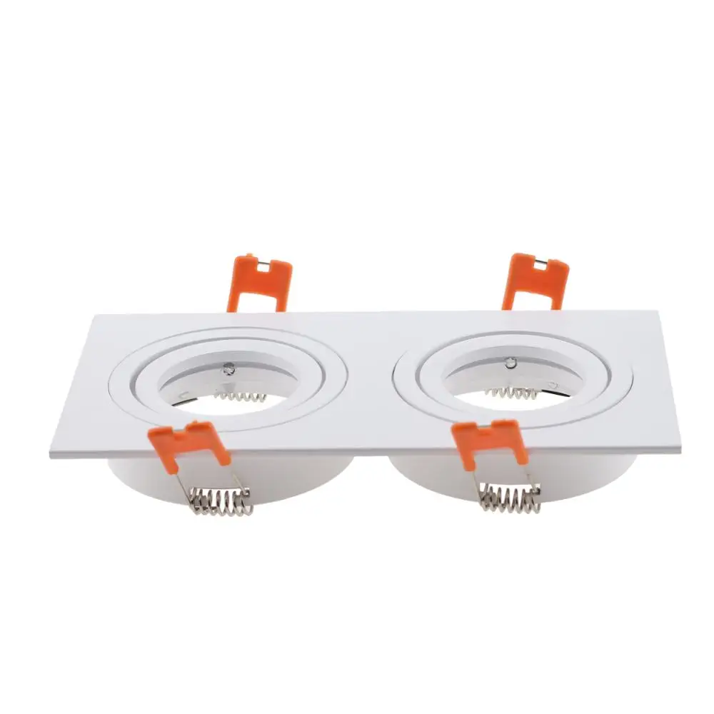 Recessed Square LED Bulb Socket Base GU10 MR16 Fitting Fixture Frame Spot Light Bracket  for Home Illumination