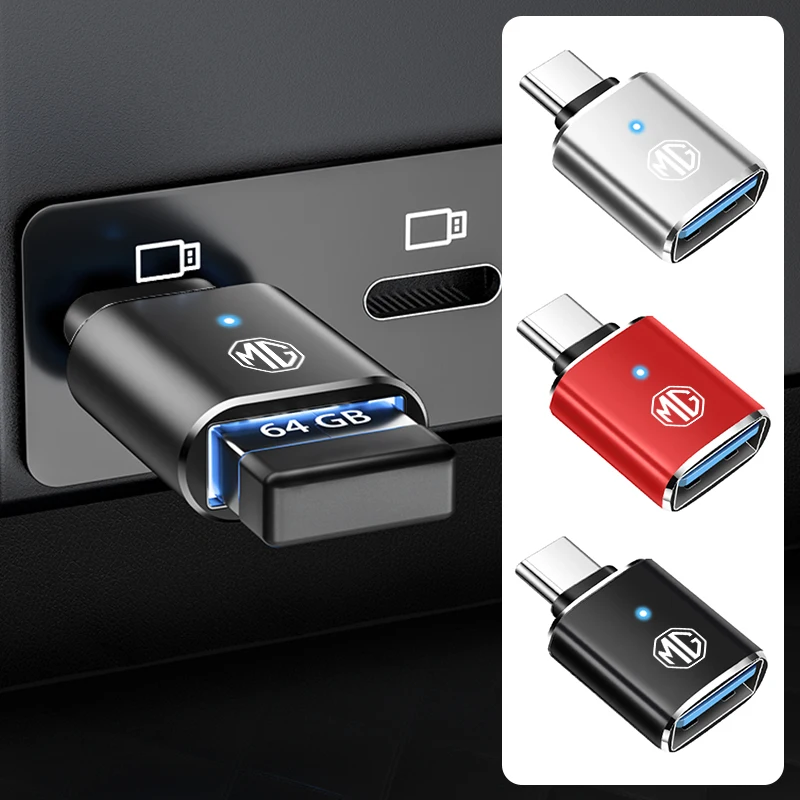 모리스 가라지 MG 6 3 5 7 TF ZR ZS HS GS GT 헥터용 차량용 LED 타입 C to USB 3.0 어댑터 케이블 컨버터 인테리어 액세서리 썸네일 3