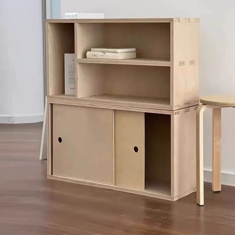 Full Birch Ocean Board Modular Cabinet Shelf Home Storage Cabinet Side Cabinet