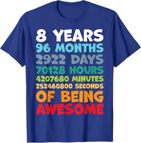Bruh, es ist mein 8. Geburtstag, Gamer-T-Shirt, Level 8 freigeschaltet, fantastisch seit 2018, 8. Geburtstag, Gaming-Spruch-T-Shirt, Neuheitsgeschenk-Kleidung – Detail 5