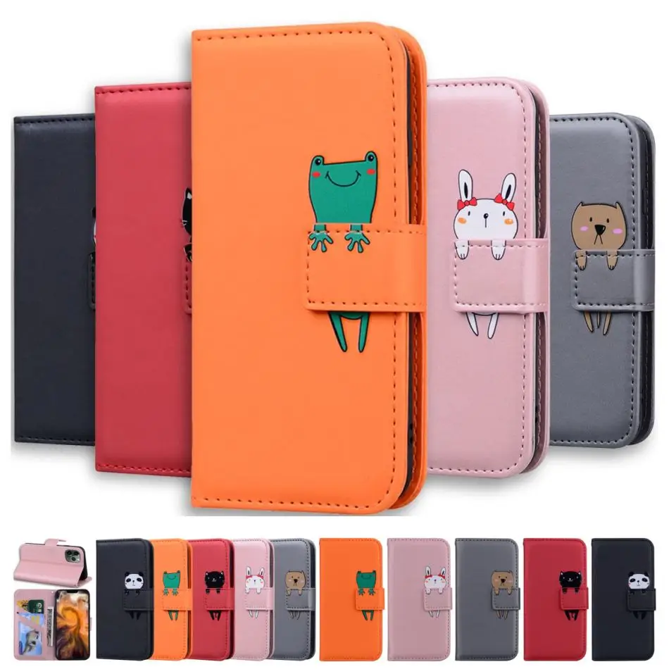 Funny Frog Cat Rabbit Dog Phone Bags Case For iPhone 16 13 12 Mini Se 2020 11 Pro X Xr Xs Max 5 5s 6 6s Cute Pet Cover Fundas C