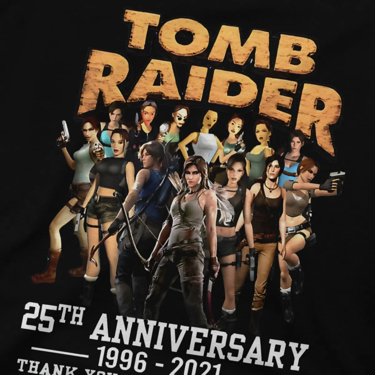 Tomb Raider Game Lara Croft Tomb For Fans T Shirt Harajuku Grunge Men\'s Tshirt Cotton  Men Clothing