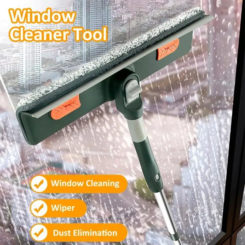 

Extended Window Cleaning Tool Glass Cleaner Mop Rotatable Brush Set Bathroom Floor Clean Ceiling Dusting