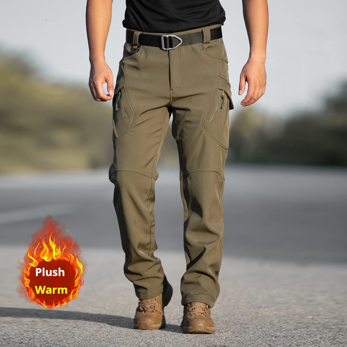

Tactical Instructor Softshell Assault Pants Men Winter Thick Windproof Waterproof Outdoor y2k clothes man Velvet pants
