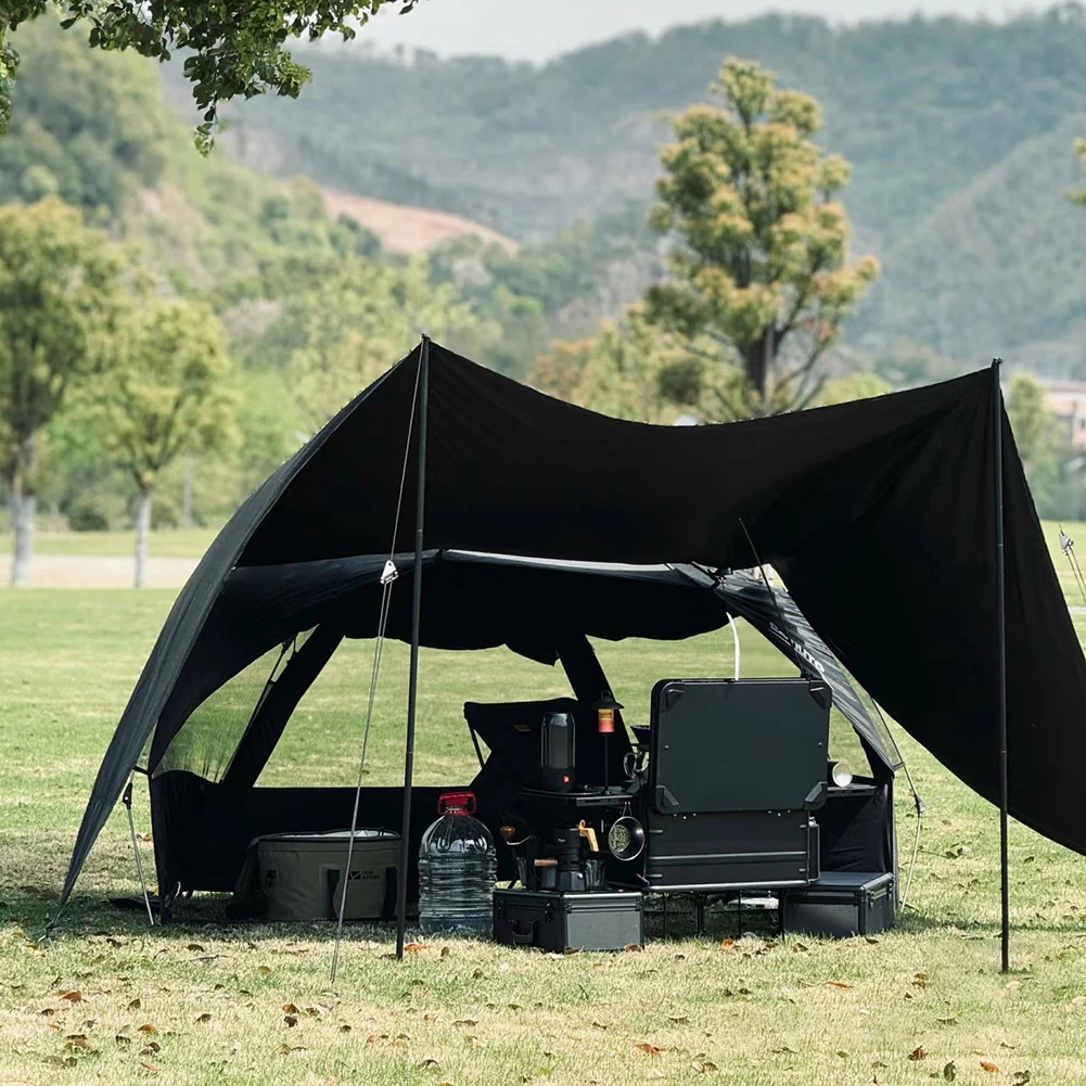 Liga de alumínio caixa suporte acampamento dobrável metal suporte organizador aço inoxidável caixa dobrável suporte para piquenique ao ar livre pesca